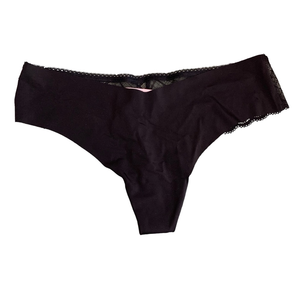 NWT Victoria’s Secret Black Thong Panties size Large